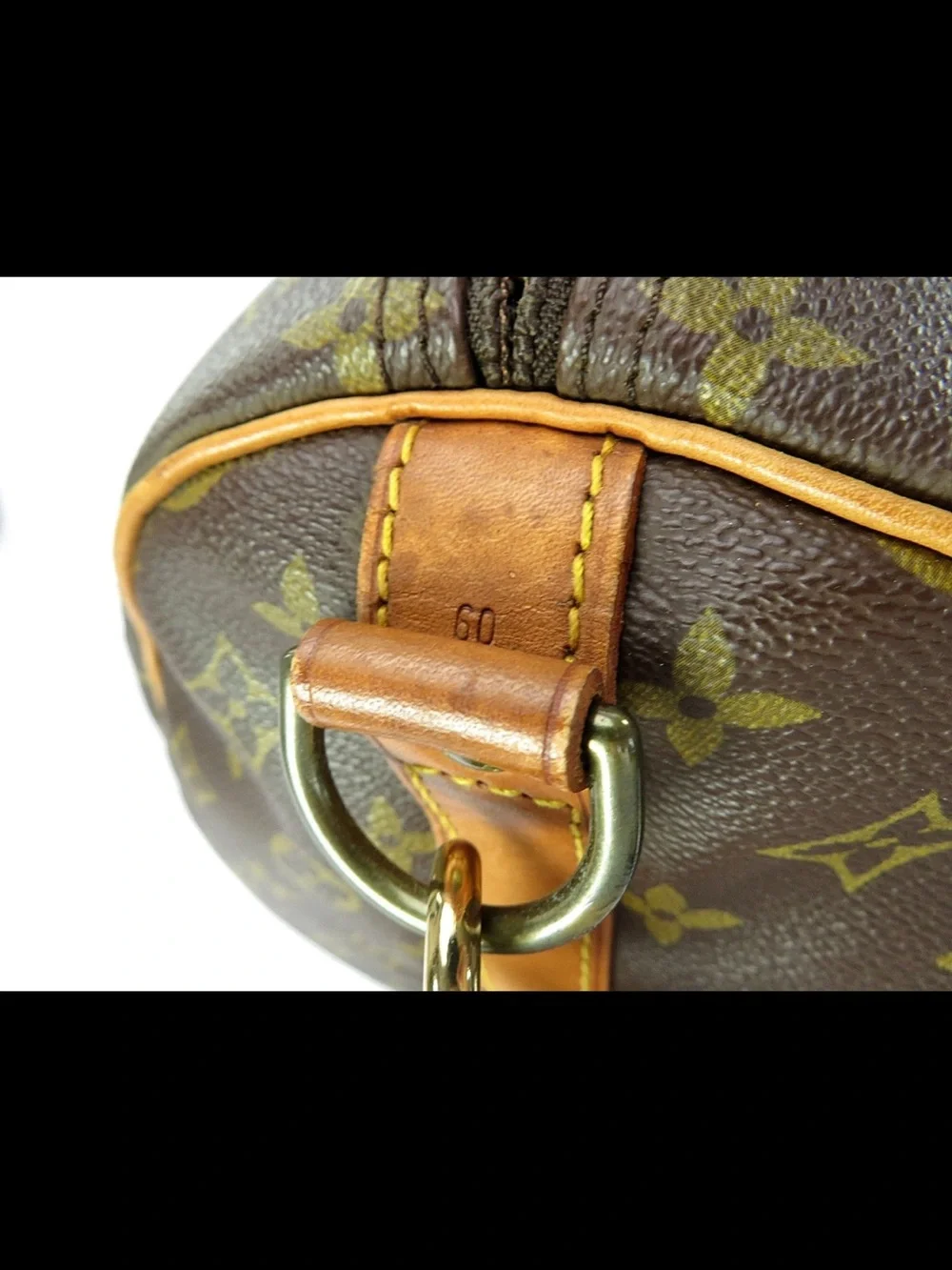 Louis Vuitton Monogram Canvas Duffel with Tan Leather Trim